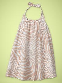 Printed halter dress