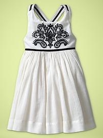 Embroidered paisley dress