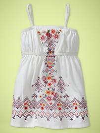 Embroidered tube dress