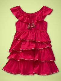 Zigzag ruffle dress