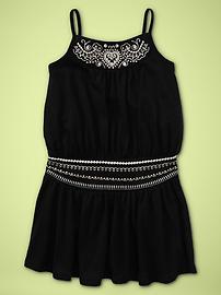 Embroidered jersey dress