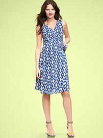 Ikat wrap dress