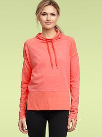 Ribbed terry pullover sweatshirt