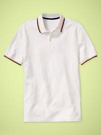 Tipped pique polo