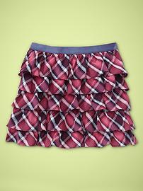Plaid ruffle skirt