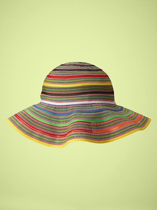 View large product image 1 of 1. Striped floppy hat