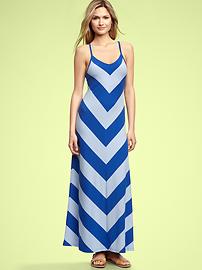 Chevron stripe maxi dress