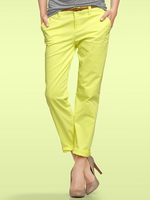 Image number 4 showing, Neon broken-in straight khakis