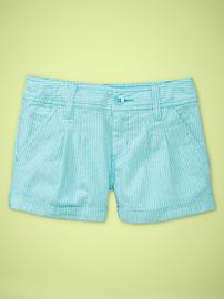 Striped linen shorts