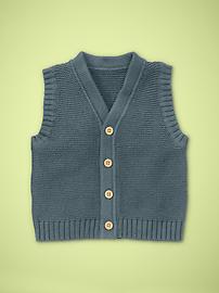 Button sweater vest