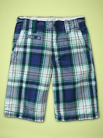 Aqua plaid shorts