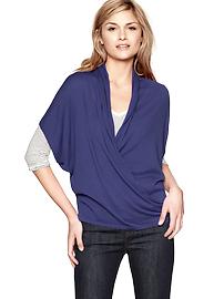 Draped dolman sweater