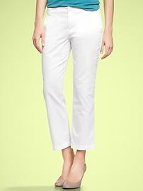 Easy straight cropped khakis