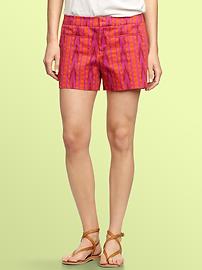 Printed canvas shorts