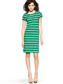 Striped crewneck dress