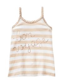 Crocheted trim graphic cami (2-5 YRS)