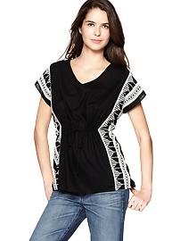 Embroidered poncho