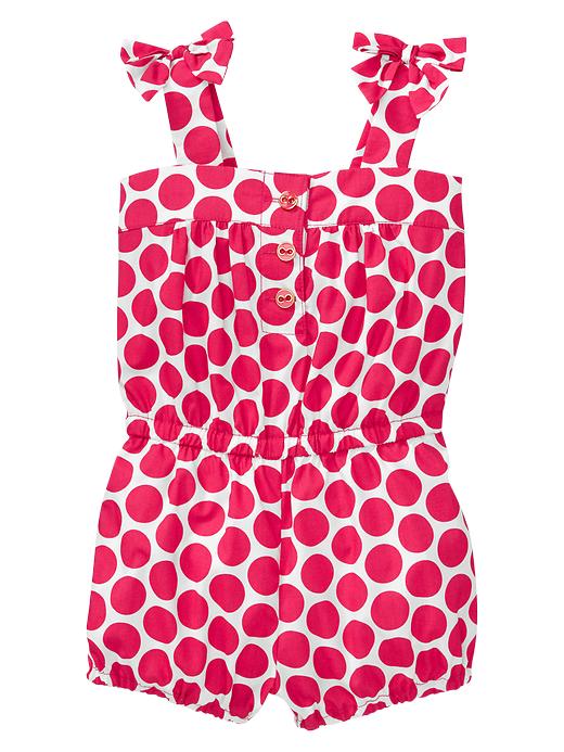 View large product image 1 of 1. Polka dot romper