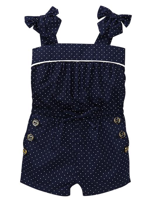 View large product image 1 of 1. Sailor dot romper
