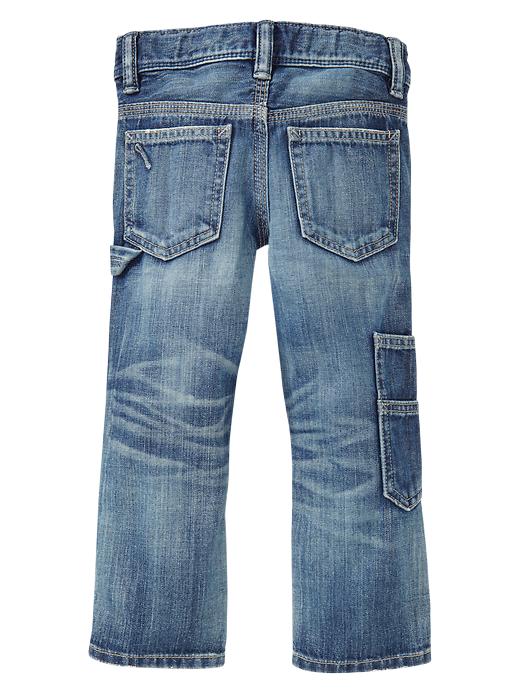 Image number 2 showing, Double-pocket straight jeans (medium wash)