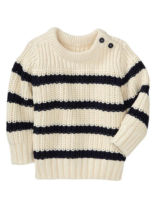 View large product image 1 of 1. Striped pullover sweater