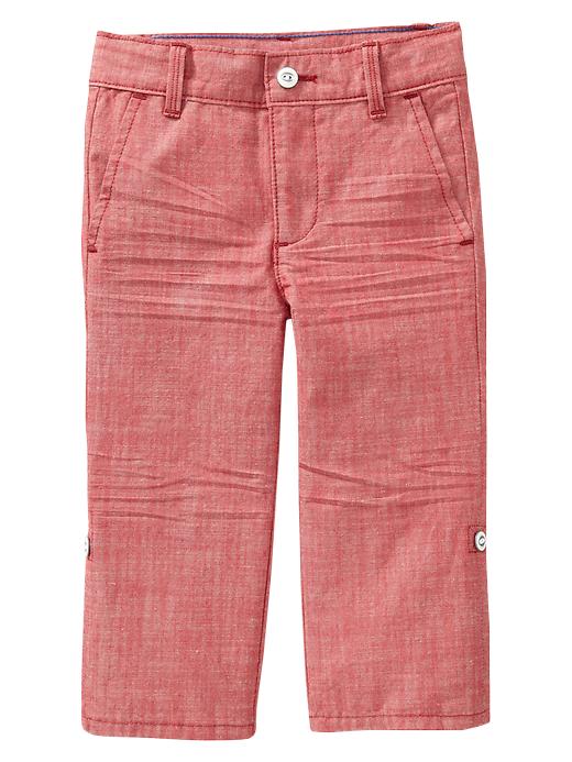 Image number 2 showing, Red chambray roll-up pants