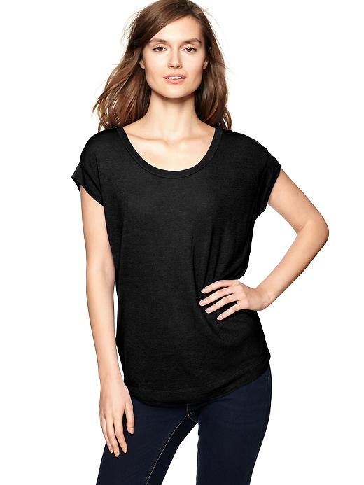 Image number 3 showing, Scoop-neck gathered top