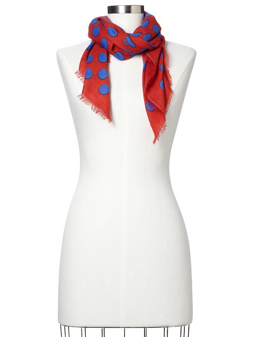 View large product image 1 of 1. Polka dot scarf