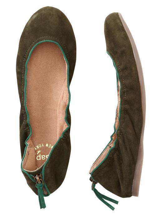 Image number 4 showing, Suede scrunch flats