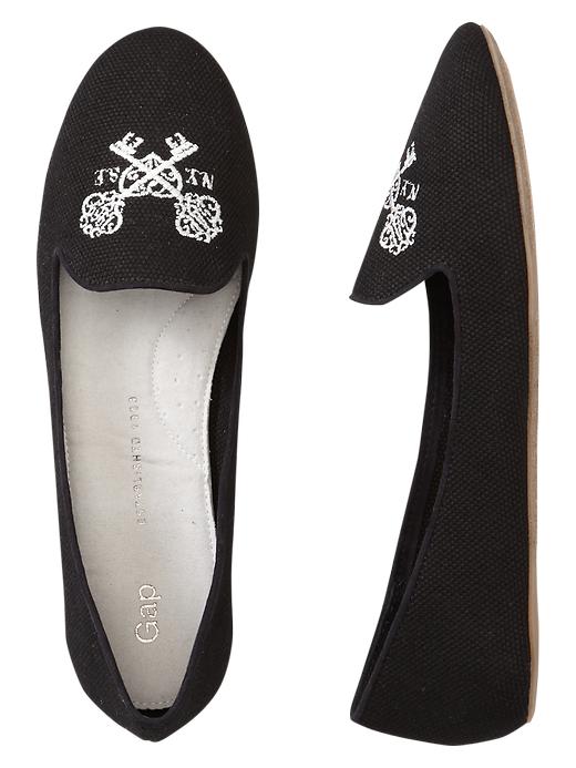 View large product image 1 of 1. Embroidered loafers