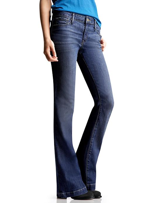 Gap Petite Womens Medium Long & Lean Jeans Medium Wash