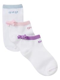 Bow tie ankle socks (3-pack)