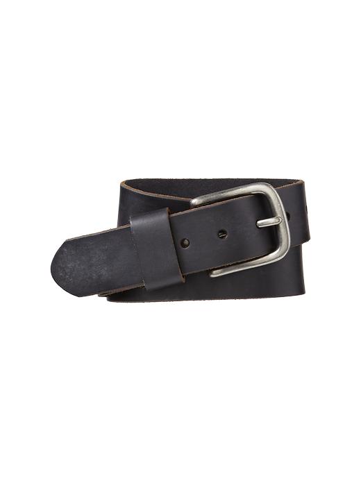 View large product image 1 of 1. Black leather belt