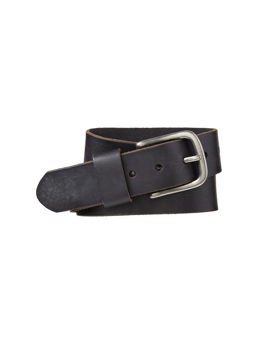 Gap Mens Black Black Leather Belt