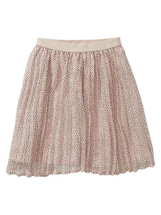 View large product image 1 of 1. Pleated print circle skirt