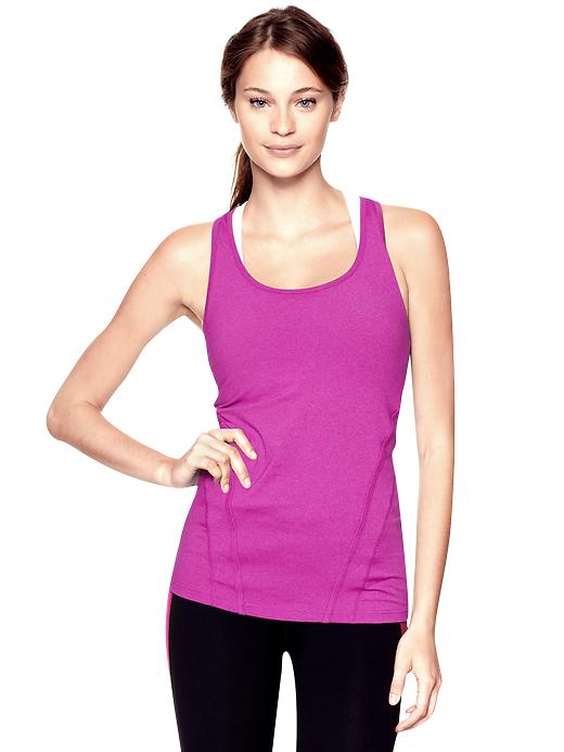 View large product image 1 of 1. GapFit fitted shelf-bra tank