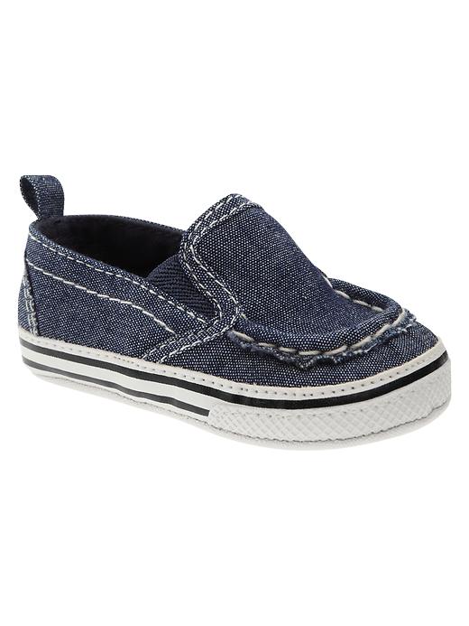 View large product image 1 of 1. Twill slip-on sneakers