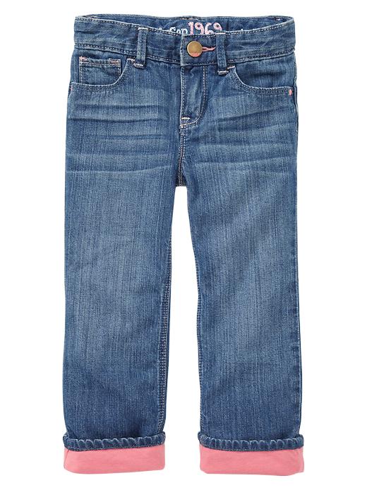 Image number 1 showing, Straight fit jeans (light wash)