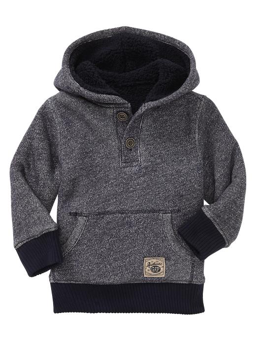 View large product image 1 of 1. Marled French terry knit hoodie