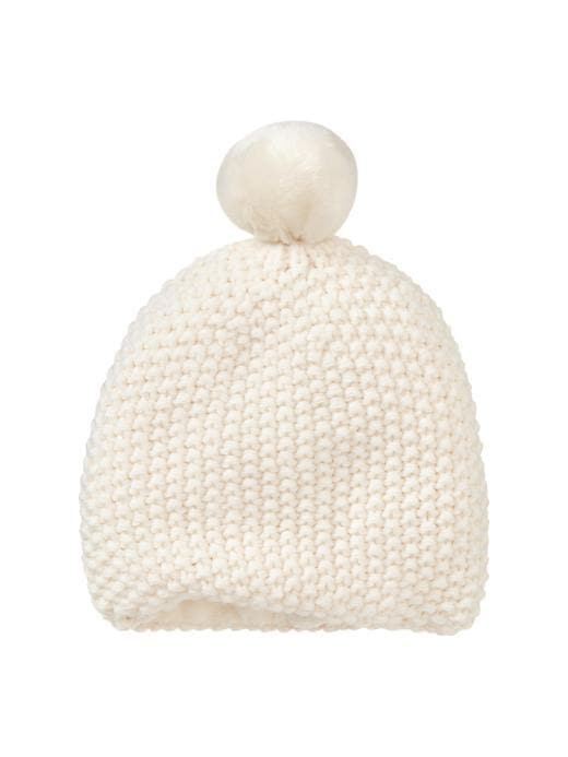 View large product image 1 of 1. Pom-pom knit hat