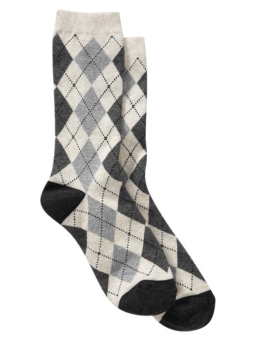View large product image 1 of 1. Allover argyle socks