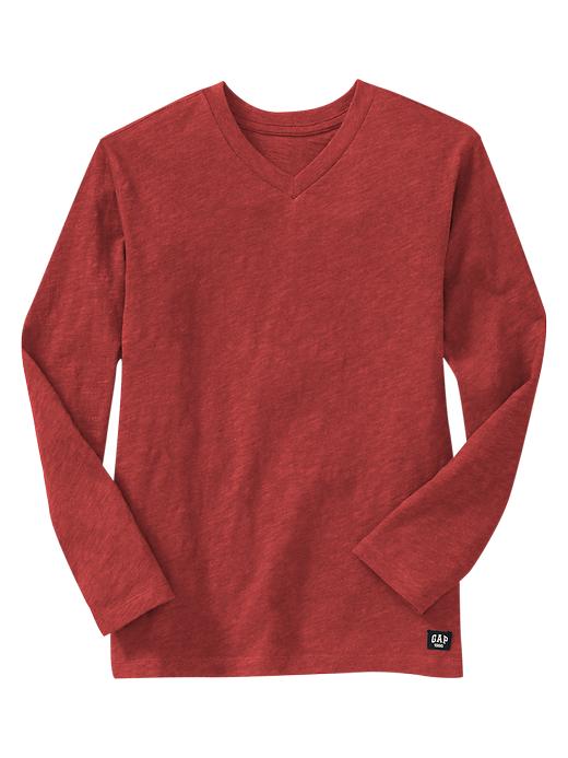 View large product image 1 of 1. Long-sleeve V-neck T