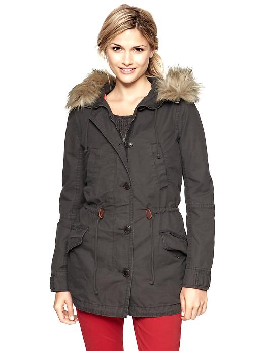 View large product image 1 of 1. Twill parka