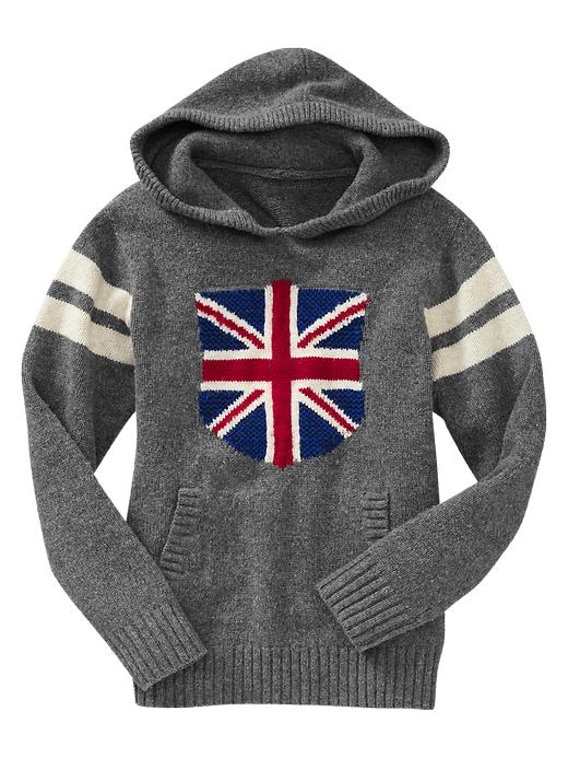 View large product image 1 of 1. Union Jack hooded pullover