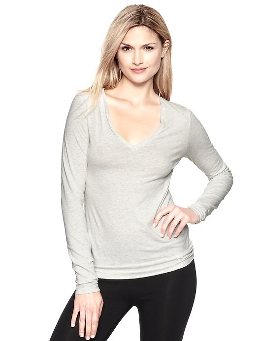 Image number 4 showing, Pure Body long-sleeve V-neck tee