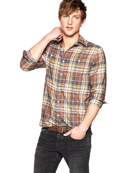 View large product image 1 of 1. Flannel plaid shirt