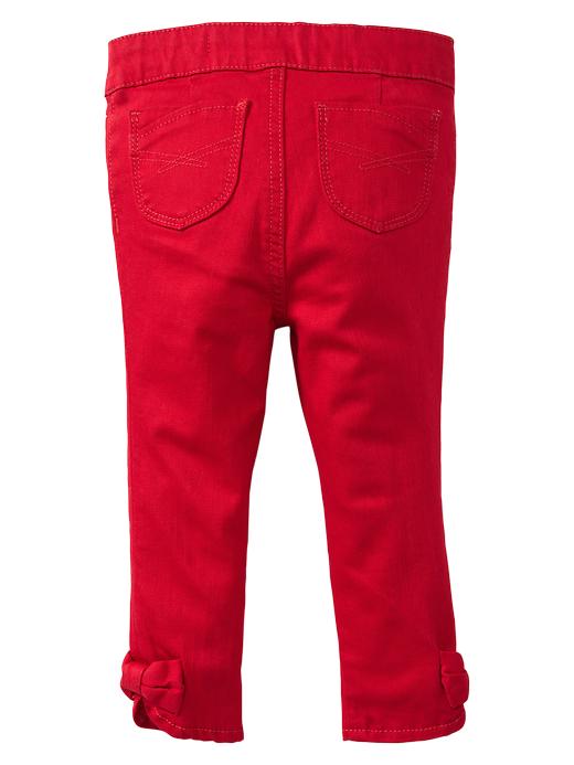 Image number 2 showing, Red bow skinny jeans