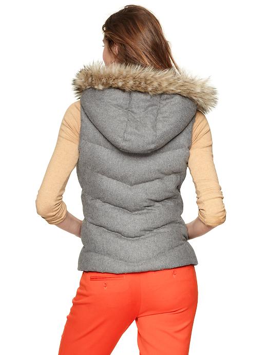 Image number 3 showing, Wool fitted puffer vest