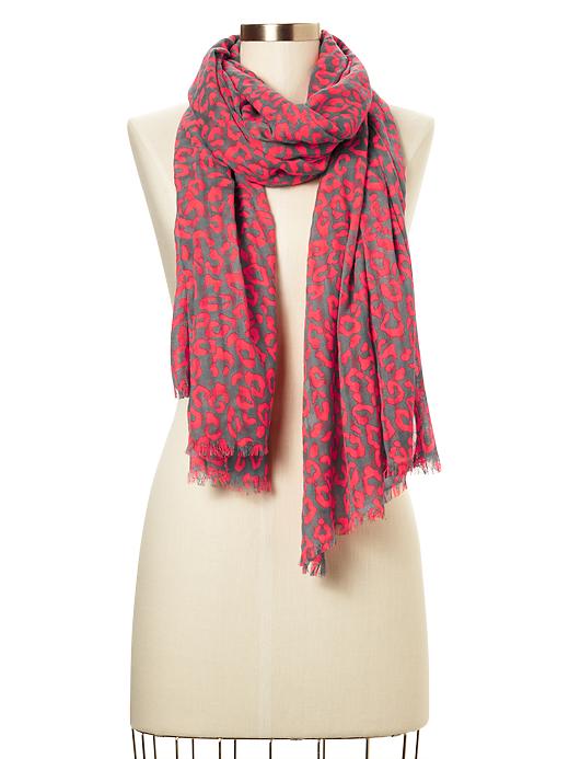 View large product image 1 of 1. Neon animal print scarf