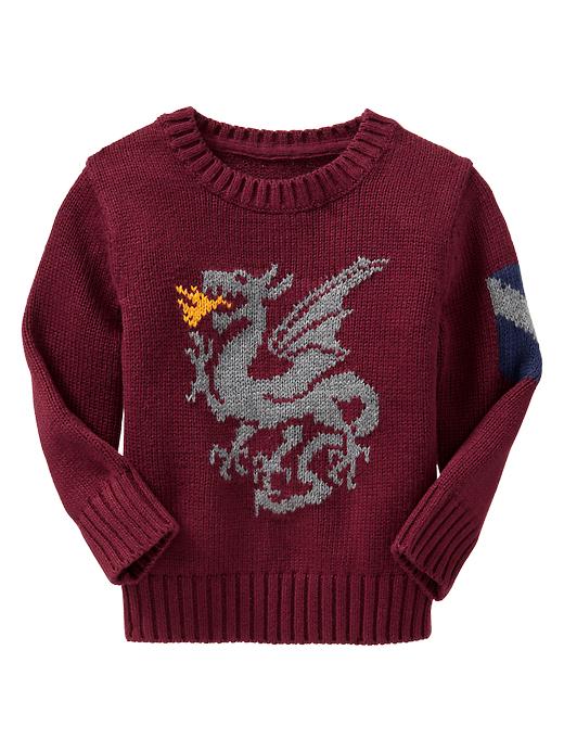 Image number 1 showing, Intarsia graphic sweater